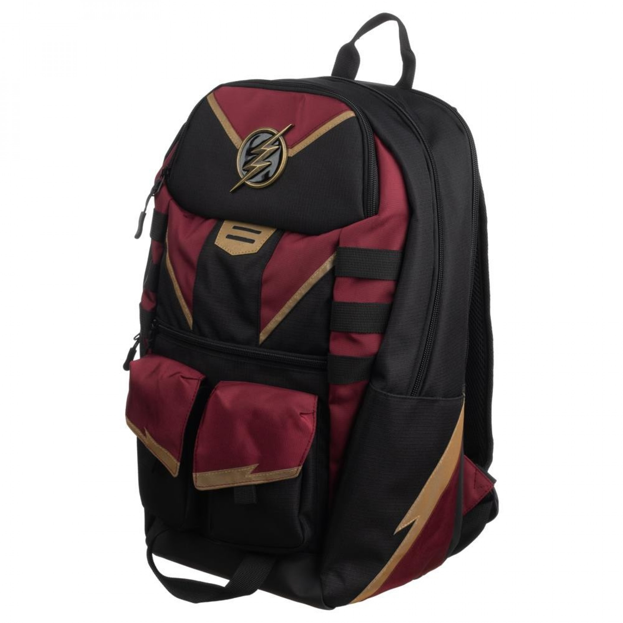 The Flash Black and Maroon Backpack